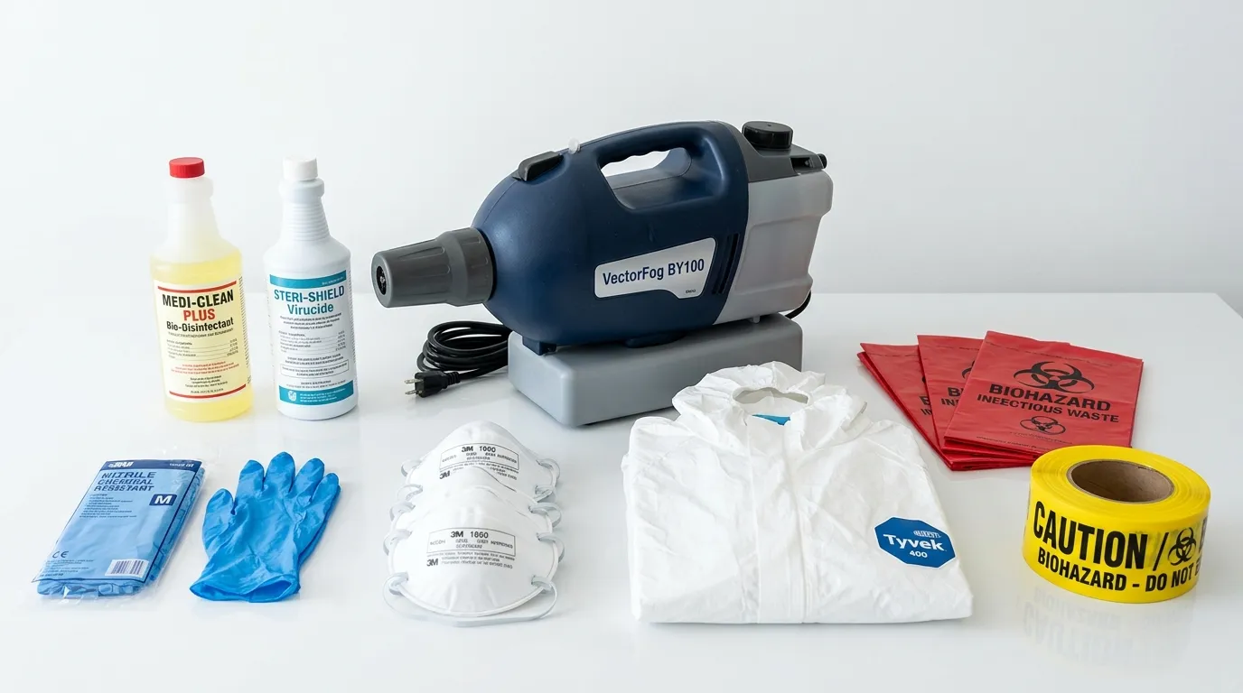 Professional biohazard remediation crew working in West Bloomfield Township